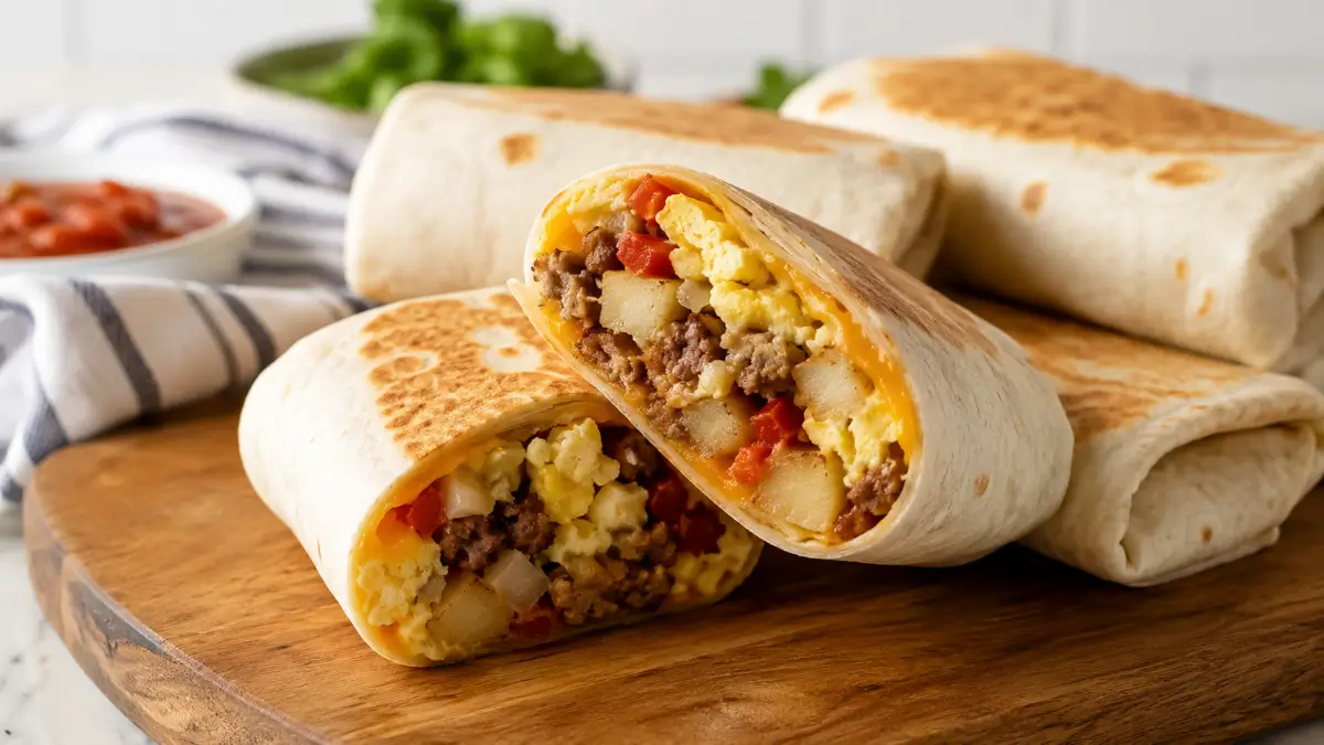 Freezer Breakfast Burritos