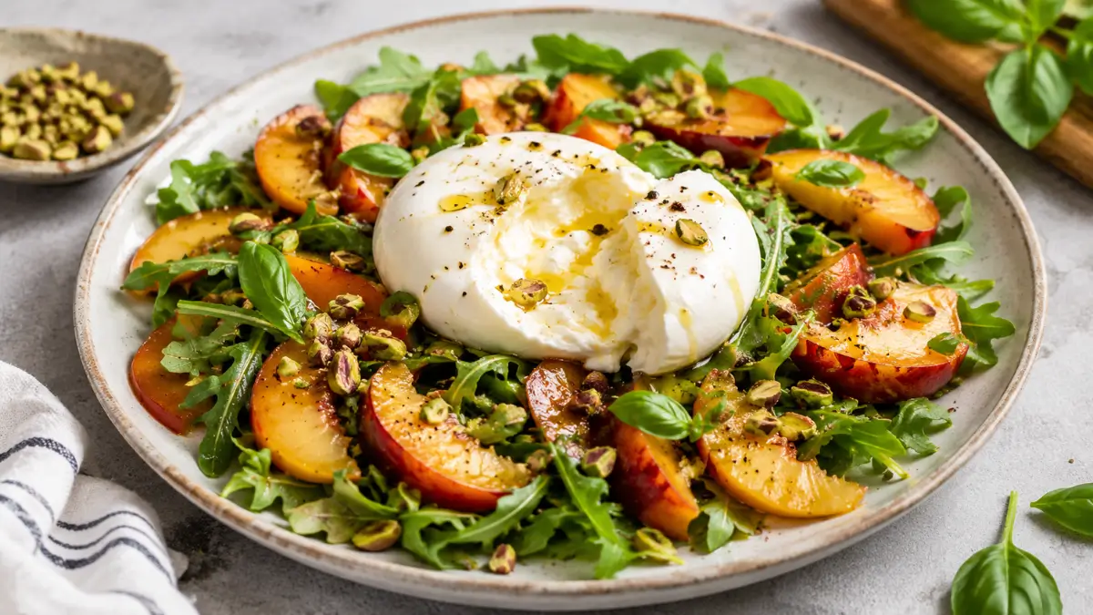 Peach Burrata Salad