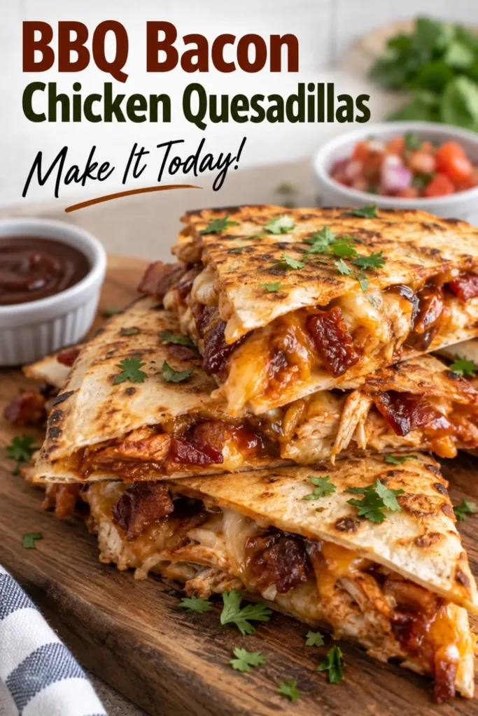 BBQ Bacon Chicken Quesadillas
