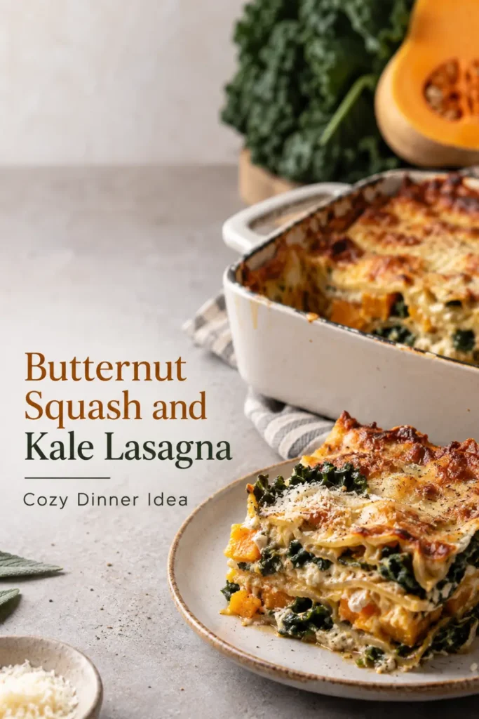 Butternut Squash and Kale Lasagna