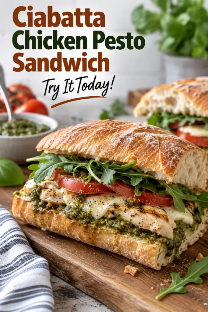 Ciabatta Chicken Pesto Sandwich