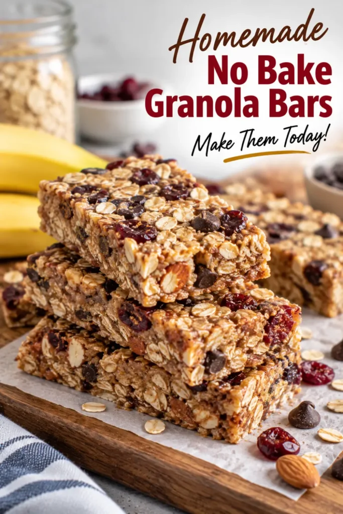 Homemade No Bake Granola Bars